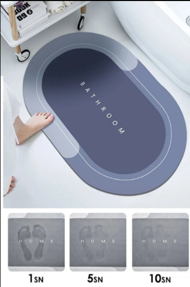 Magic Water Absorbent Bath Mat With Anti-Slip Base