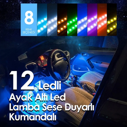 12 Ledli Ayak Altı Led Lamba