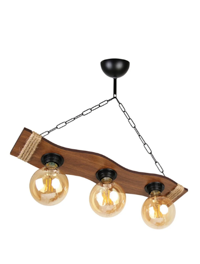 Wooden Chandelier Brown