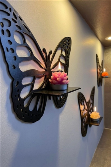 Decorative Butterfly Wall Shelf 3 Pieces