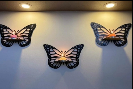 Decorative Butterfly Wall Shelf 3 Pieces