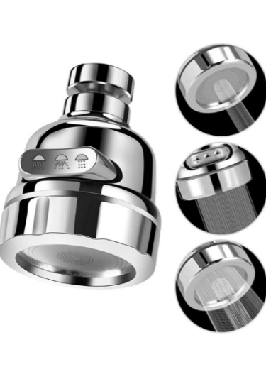 Chrome 3 Function Kitchen Sink Head